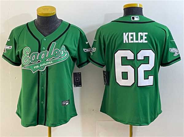 Women's Philadelphia Eagles #62 Jason Kelce Green Cool Base Stitched Baseball Jersey(Run Small),We sell and wholesale Women's Philadelphia Eagles #62 Jason Kelce Green Cool Base Stitched Baseball Jersey(Run Small) on line form chian!